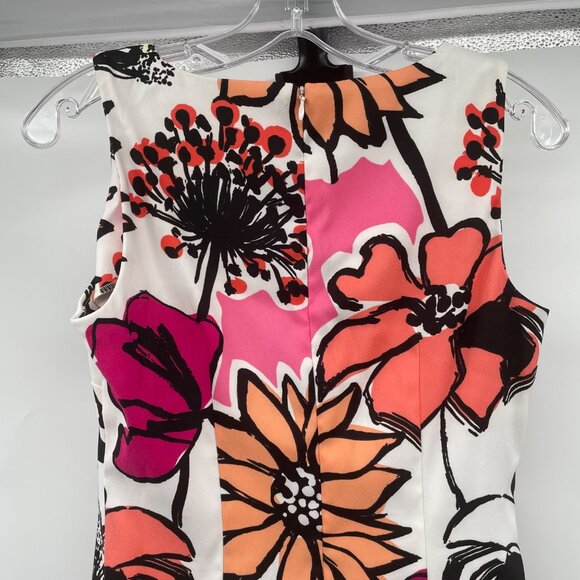 ALYX Petite Floral Sheath Dress Sleeveless Multicolor Size 6P Zip - Picture 6 of 9